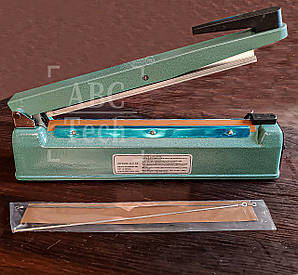 Ручний імпульсний запайник PCS300I Настільний запайник пакетів Шов 3 мм Запайник корпус метал ABC Tech