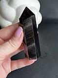 Обсидіан натуральний обеліск стела олівець кристал натурального обсидіану 81 мм., фото 3