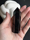 Обсидіан натуральний обеліск стела олівець кристал натурального обсидіану 81 мм., фото 4