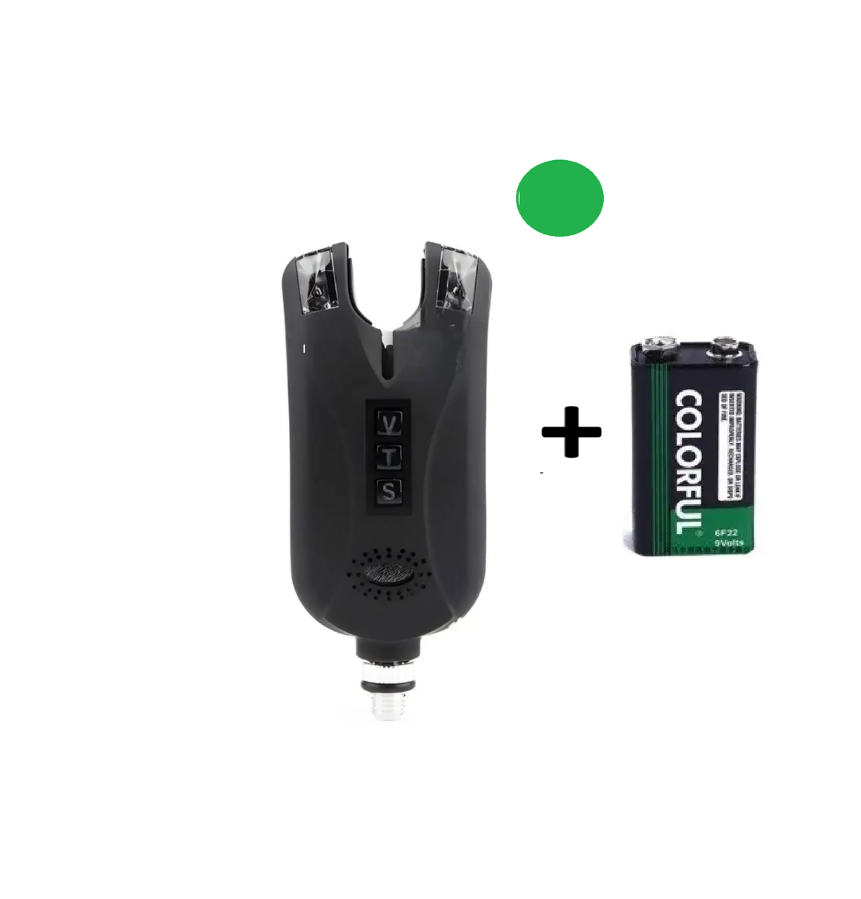 Сигналізатор клювання Feima FA-17 (зелений) + крона, фото 1