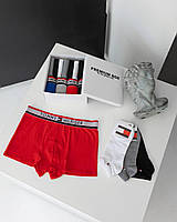 Комплект 4 штуки білизни + 8 пар шкарпеток з коробкою XL