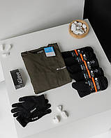 Комплект термо костюм чоловічий Columbia + 5 пар термо шкарпеток Columbia + 1 пара рукавиць Iglove для сенсорних екранів