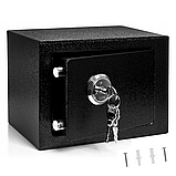 Сейф меблевий маленький для грошей документів цінностей на ключі Сталевий домашній міні-сейф для дому та офісу, фото 2