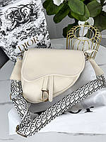 Сумочка Dior сідло – в Еко шкірі молочний гладкий Є