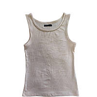 Жіноча майка з камінням 42 бежевий