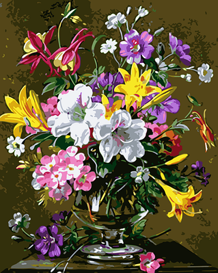 Картина за номерами 40х50 см. Квітковий салют AC504028