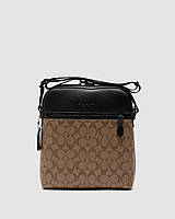 🦁 Coach Houston Flight Bag In Signature Canvas Beige 23.5 х 26.5 х 5 см