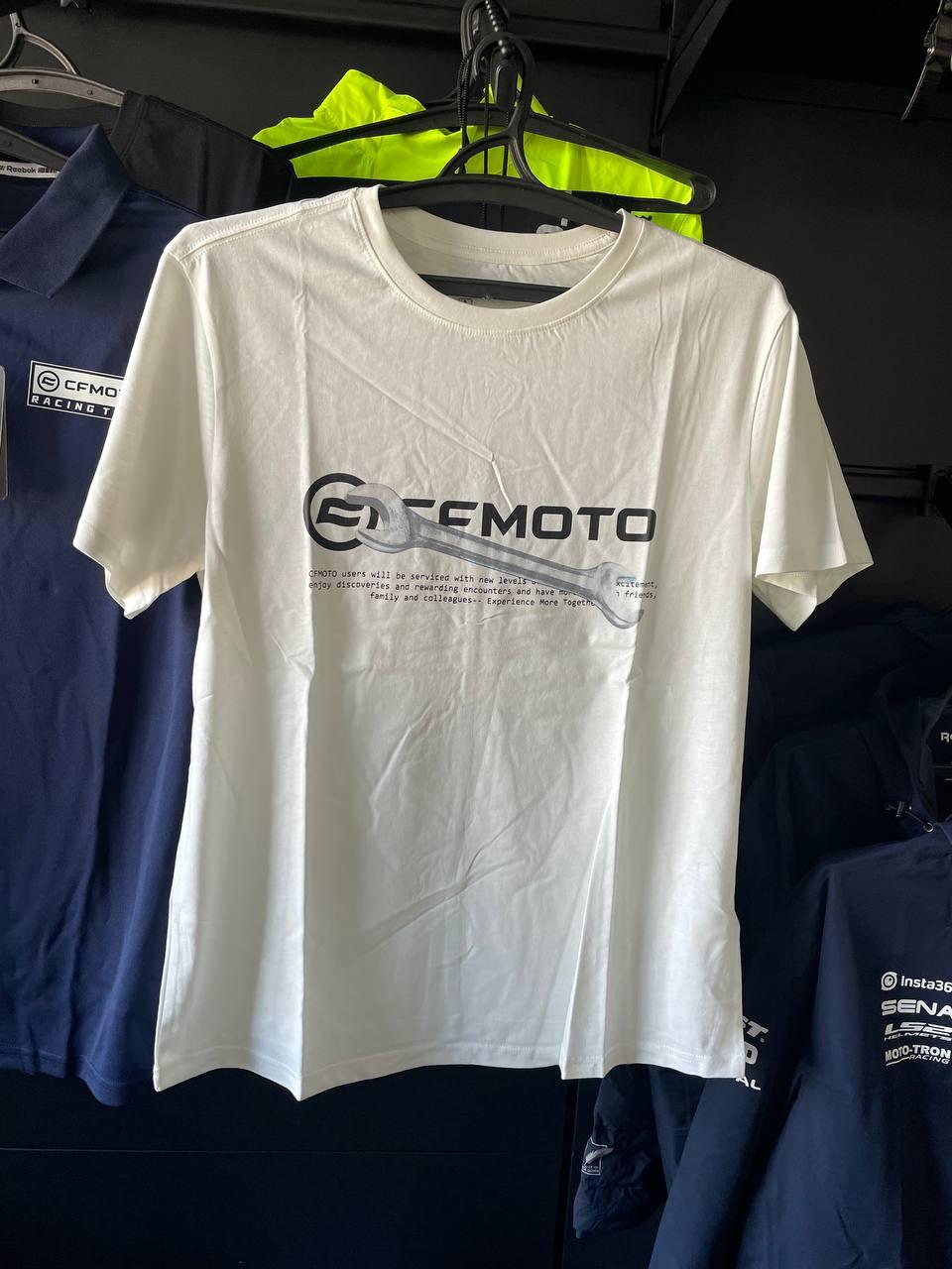 Оригінальна футболка CFMOTO колір білий, фото 1