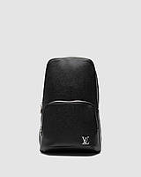🦁 Louis Vuitton Avenue Slingbag NM Black/Silver 18 х 30 х 8 см