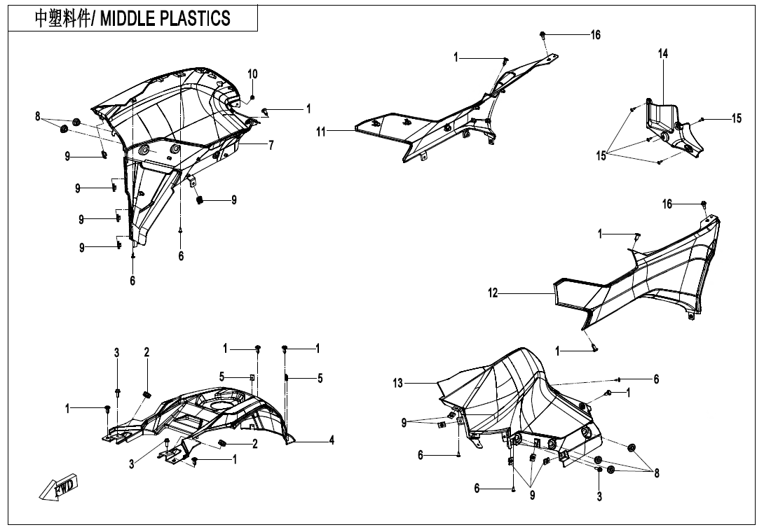 Панель збоку права (помаранчевий / LAVA ORANGE) CFMOTO CFORCE 600S EPS, фото 1