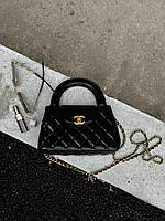 Chanel Kelly Bag Shiny Aged Calfskin Black& Gold Hardware  Коробка магніт + Захисна коробка 18х12х5.5