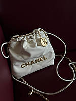 Chanel Milk Quilted Calfskin Mini 20 Bag Gold Hardware Магнітна Коробка 23х22х6