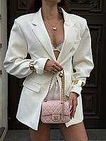 Chanel Mini Classic Single Flap in Pink/Gold Магнітна Коробка 17x11x6.5