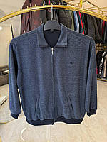 Тепла плюшева кофта на змійці Tурхан 1780 (батал) 5-8XL синій 8XL