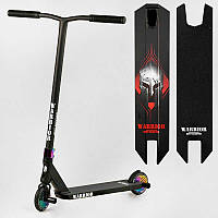 Трюковый самокат Warrior T-60738 HIC-система алюминиевый диск колеса PU 120мм для трюков и фристайла
