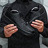 Чоловічі кросівки Nike Air Force 1 black low чорні Найк Форс шкіряні низькі, фото 4