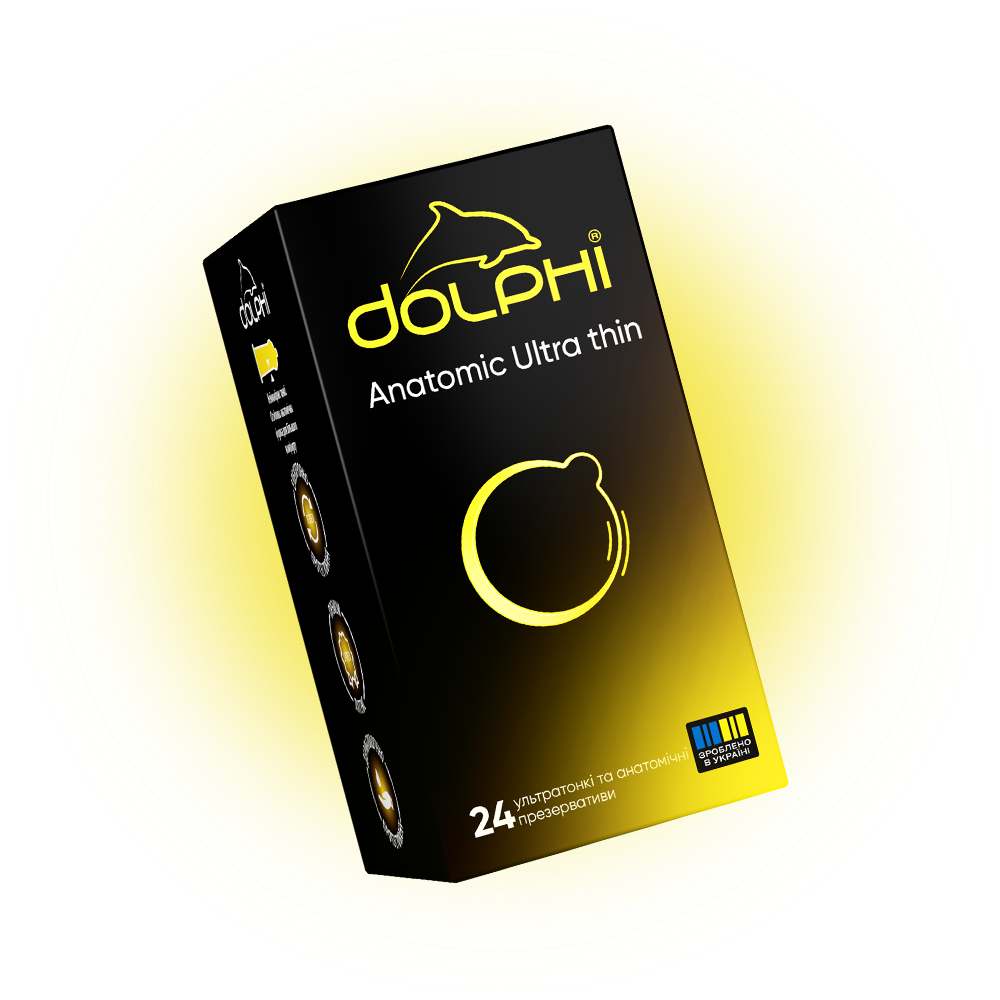 Презервативи Dolphi Anatomic Ultra Thin анатомічні, ультратонкі, 24 штуки, фото 1