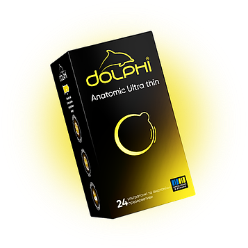 Презервативи Dolphi Anatomic Ultra Thin анатомічні, ультратонкі, 24 штуки