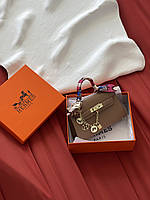 Сумка Hermes Kelly з хустинкою бежевий Є
