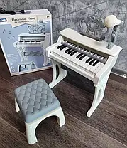 Дитячий синтезатор Lijin 328-26-27 з 25 клавішами, стільчиком та мікрофоном, функцією запису