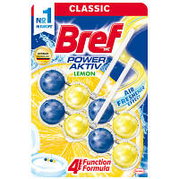 Популярний! Туалетний блок Bref Сила Актив Дуопак Лимонная Свежесть 2х50 г (9000100656832) - Краща якість тільки на Nukleon.com.ua
