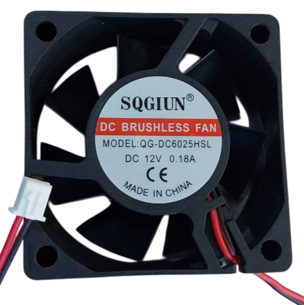 Вентилятор кулер 6025 12В 4200 об./хв. 2.16Вт 60x60x25 мм 2 дроти QG-DC6025HSL