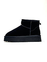 UGG Classic Ultra Mini Platform Black Fur