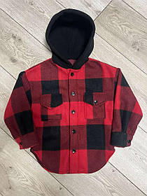 Тепла сорочка з капюшоном для дівчаток р.104/122; Гурт. Україна