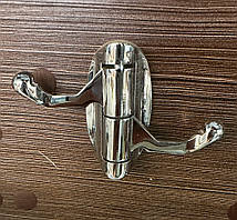 Гачок подвійний поворотний, хром