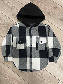 Тепла сорочка з капюшоном для дівчаток р.104/122; Гурт. Україна