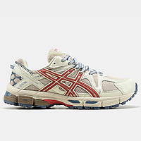 Asics Gel-Kahana 8 Marathon Running Beige Red Blue