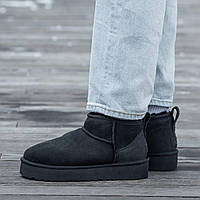 UGG Ultra Mini Mid Platform Black  Suede
