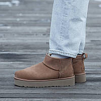 UGG Ultra Mini  Mid Platform Chestnut Suede