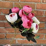 Штучні квіти Букет композиції ранзинкулюсів лютик. півонія 30 см, фото 4