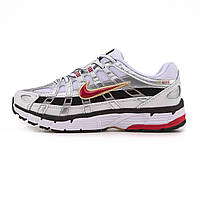 Nike P6000 White Silver Black Red 36