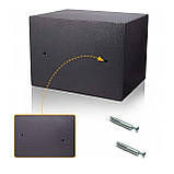 Електронний сейф для дому з кодовим замком і ключем Сталевий меблевий маленький сейф для грошей документів цінностей, фото 9