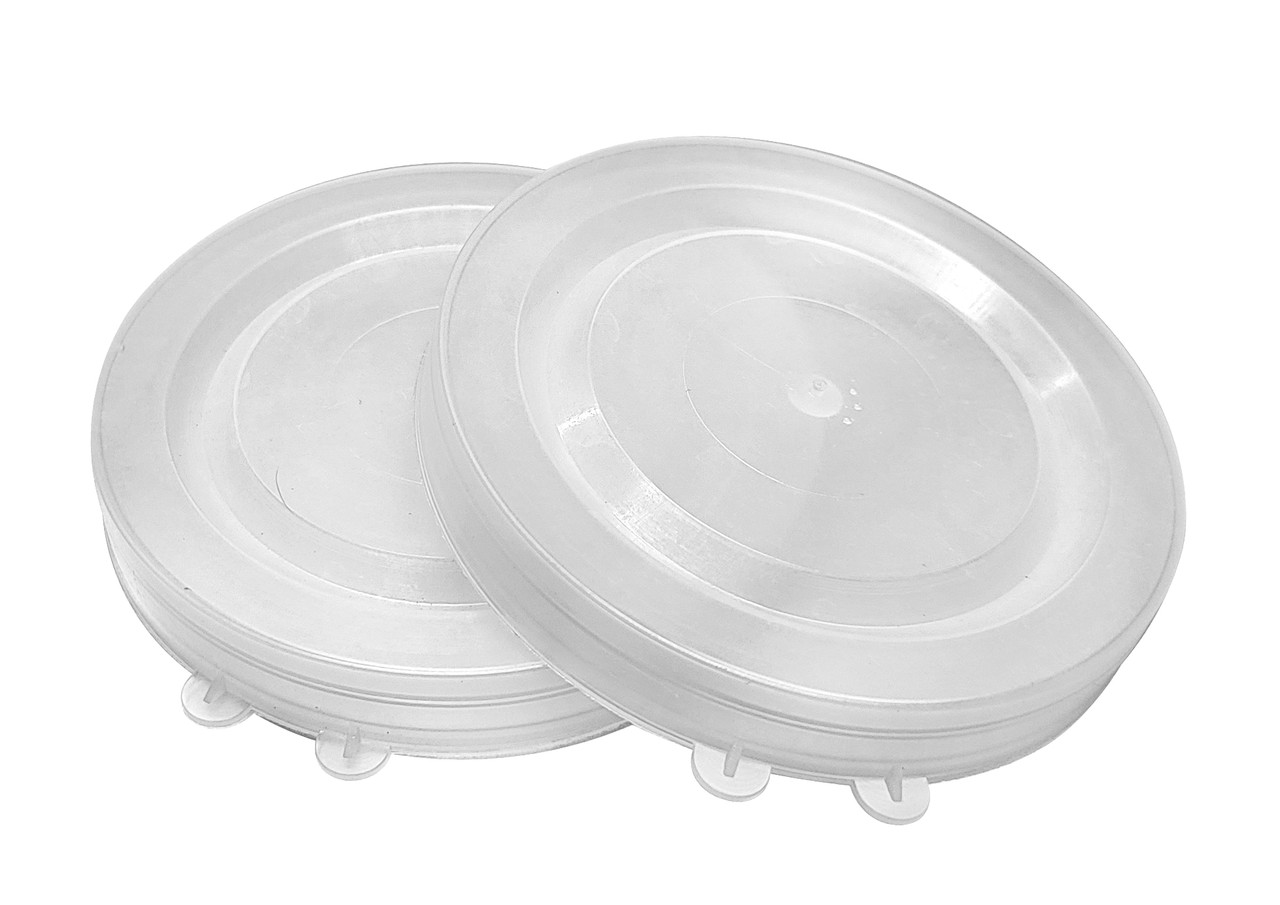 Кришка поліетиленова біла ребриста (Юніпласт), фото 1