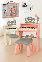 Дитячий синтезатор Lijin 328-26-27 з 25 клавішами, стільчиком та мікрофоном, функцією запису