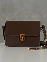 Сумочка через плече з двома ременцями коричневий Є