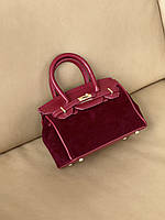 Сумка в стилі Hermes Small size бордовий Є