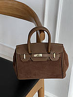 Сумка в стилі Hermes Small size коричневий