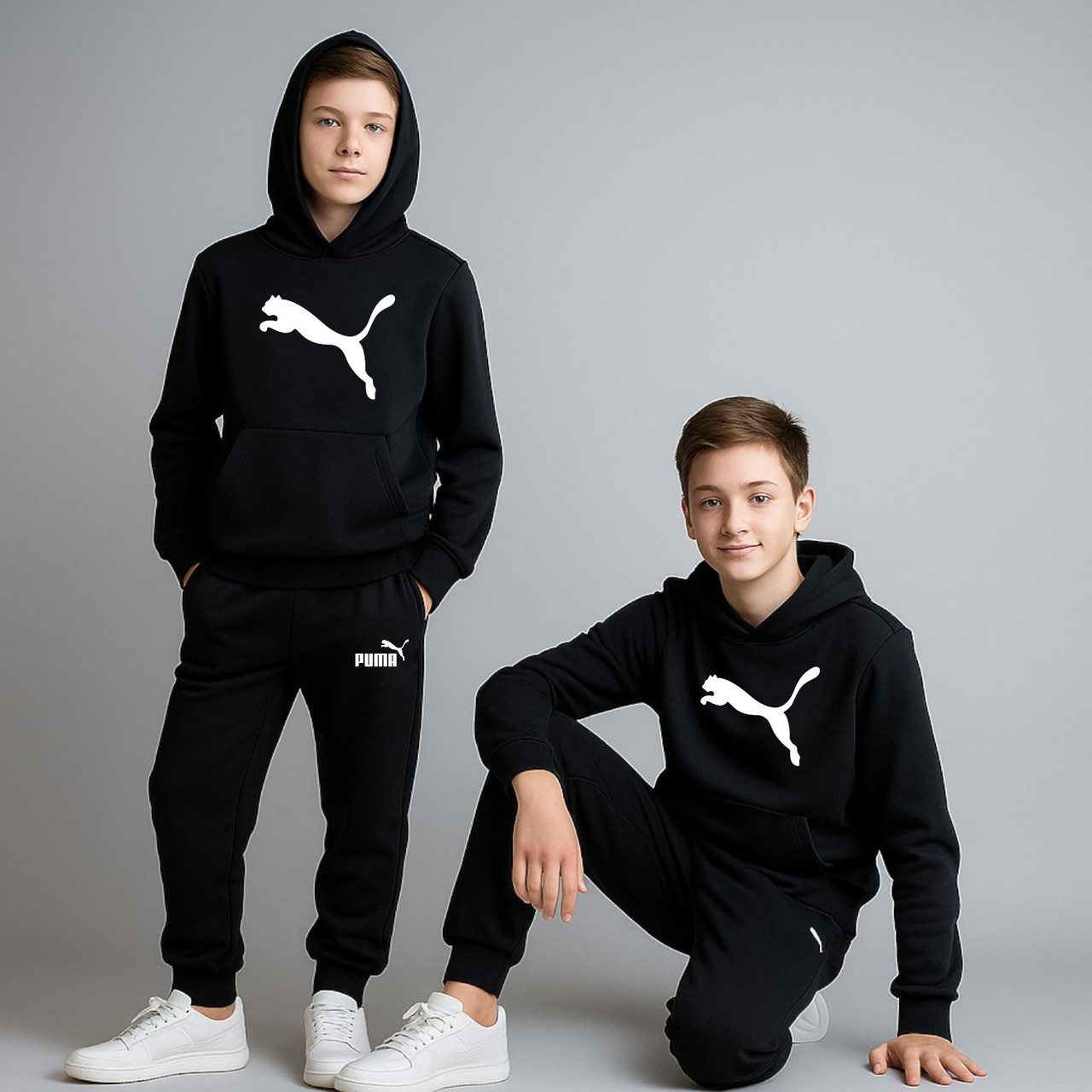 Спортивний Костюм на хлопчика 146-164 см 003640 Чорний