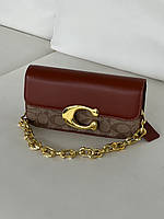 Сумочка клатч Coach Idol Bag коричневий Є