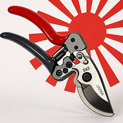 Секатор садовий напівавтомат JAPAN'S QUALITY – японська сталь SK-5, авторазжим, точна обрізка