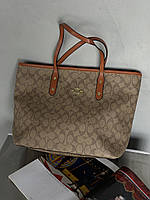 Сумка Coach Big size шопер бежевий Є