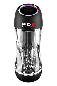 Мастурбатор Pipedream PDX Elit Viewtube Pro Clear з вібрацією та вакуумом, 23 см