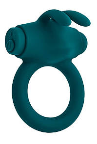 Ерекційне кільце з віброкулею Evolved Playboy Bunny Buzzer, зелене