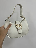 🤑 Pinko Mini Brioche Bag Hobo White 22 x 14 x 8 см