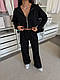 Стильний жіночий осінній базовий прогулянковий костюм двійка штани спортивна кофта худи на блискавці двонитка, фото 3