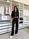 Стильний жіночий осінній базовий прогулянковий костюм двійка штани спортивна кофта худи на блискавці двонитка, фото 6